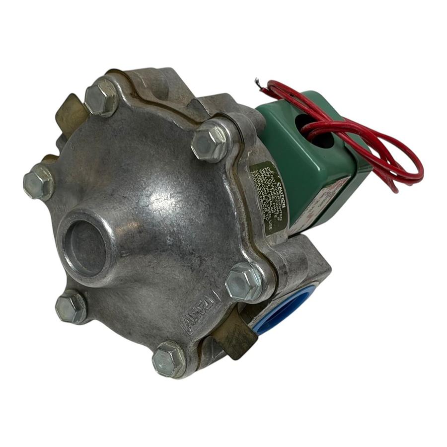 Used ASCO RedHat 8215C53 2-Way Normally Open 1-1/4" NPT Gas Solenoid Valve 120VAC