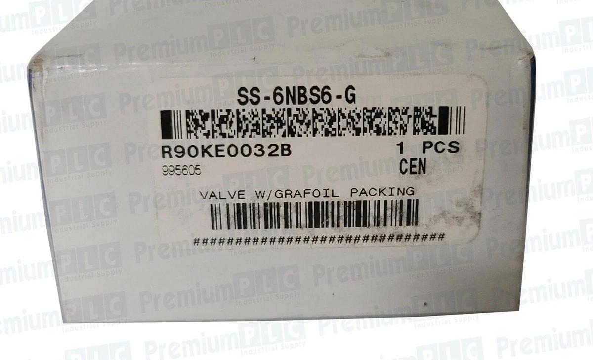 NEW SWAGELOK SS-6NBS6-G / SS6NBS6G SS UNION BONNET NEEDLE VALVE 0.86Cv, 3/8"
