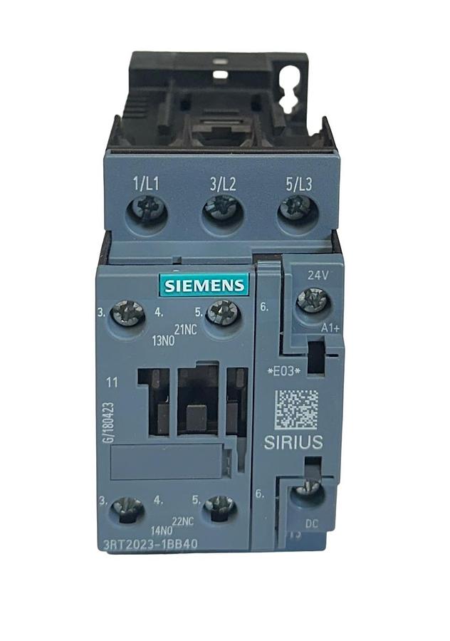 Used SIEMENS 3RT2023-1BB40 / 3RT20231BB40 SIRIUS CONTACTOR 24V 9A 4kW NSMP