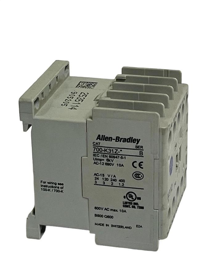 Lot of 2 Allen Bradley 700-K31Z-KJ Miniature Control Relay 24V DC - New Surplus