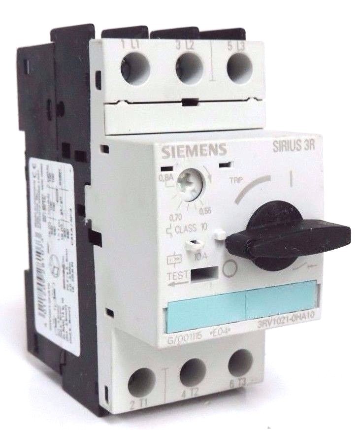 Used SIEMENS 3RV1021-0HA10 CIRCUIT BREAKER 3RV10210HA10