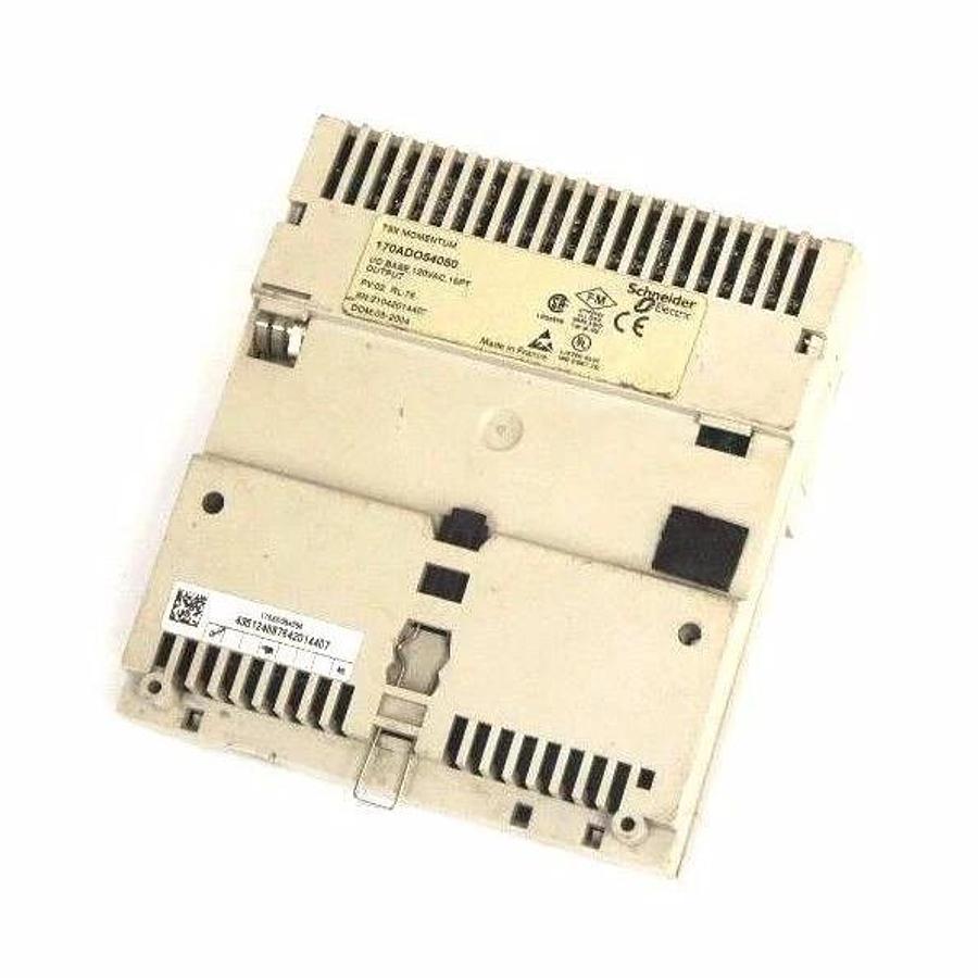 Used SCHNEIDER ELECTRIC 170ADO54050 I/O BASE UNIT 120VAC 16PT, PV 02, RL 76 W/O COVER