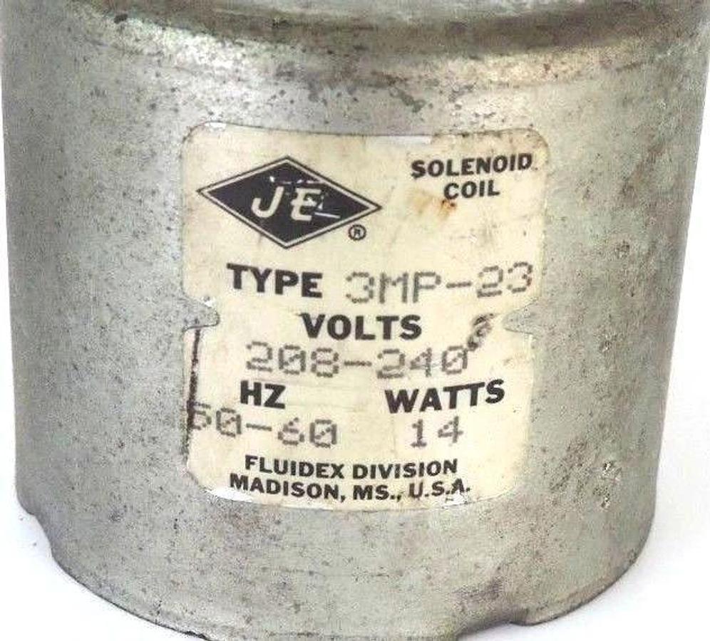 PARKER JACKES EVANS SOLENOID VALVE 208-240V 14W SOLENOID COIL NORMALLY CLOSED