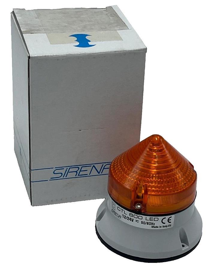 NEW Sirena CTL 600 LED Amber Light Fixture - Industrial Warning Beacon 12/24V