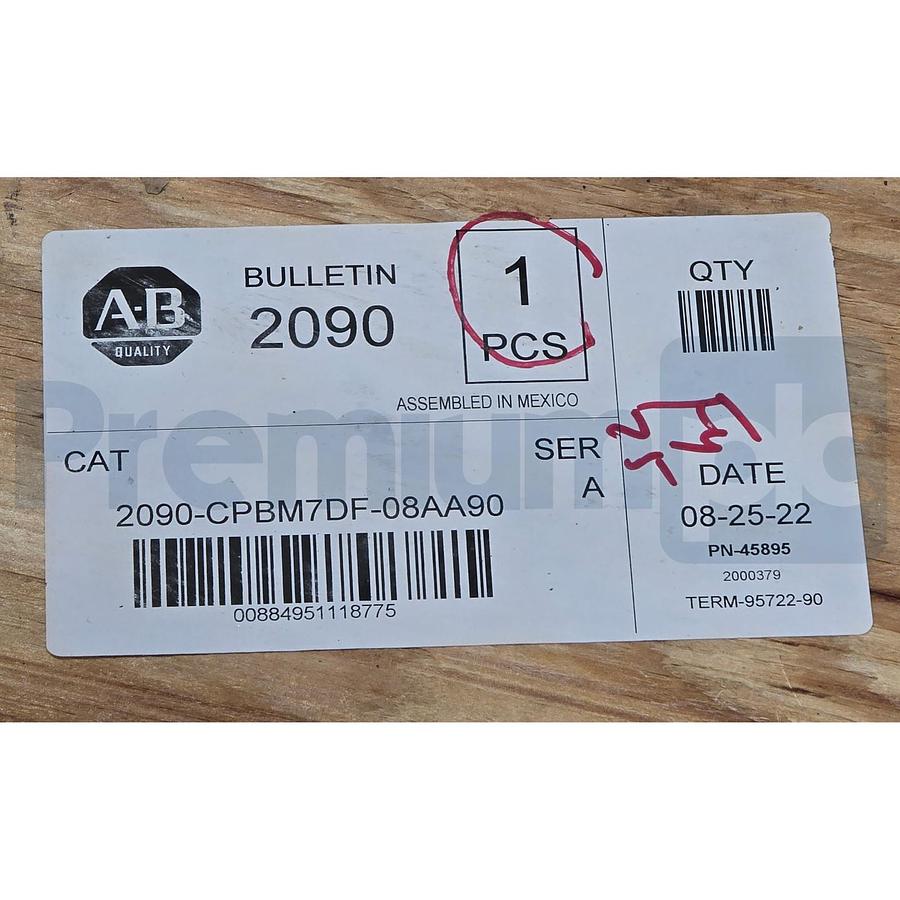 Used Allen Bradley 2090-CPBM7DF-08AA90 /A MP Motor Power w/Brake Wires Cable 90m NSMP