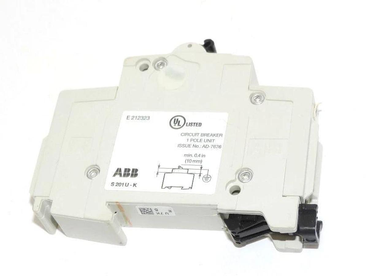 Used ABB S201U-K5A CIRCUIT BREAKER S201UK5 240V~ E212323, 50/60HZ