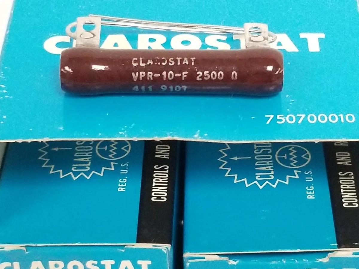Used LOT OF 8 NIB CLAROSTAT VPR-10-F 2500 RESISTORS 2500 OHMS 411 9107 VPR10F2500