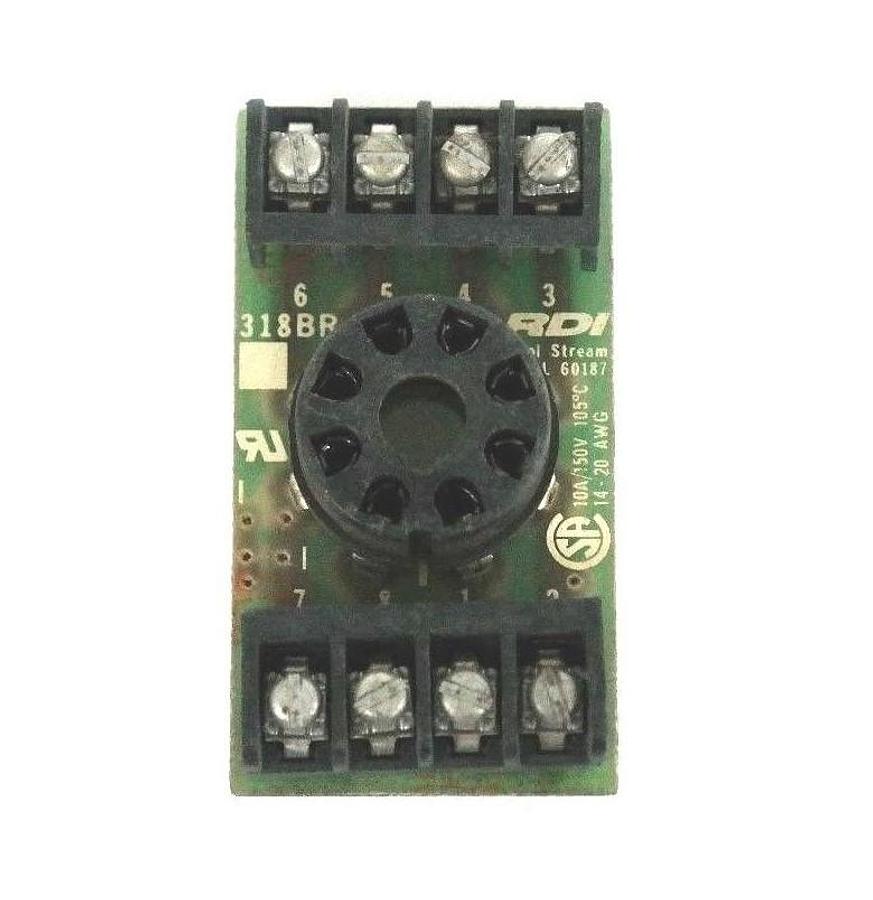 Used RDI 318BR RELAY BASE 10A, 150V
