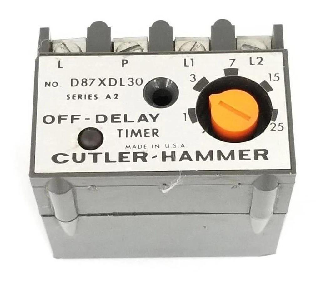 Used CUTLER-HAMMER D87XDL30 SERIES A2 OFF-DELAY TIMER