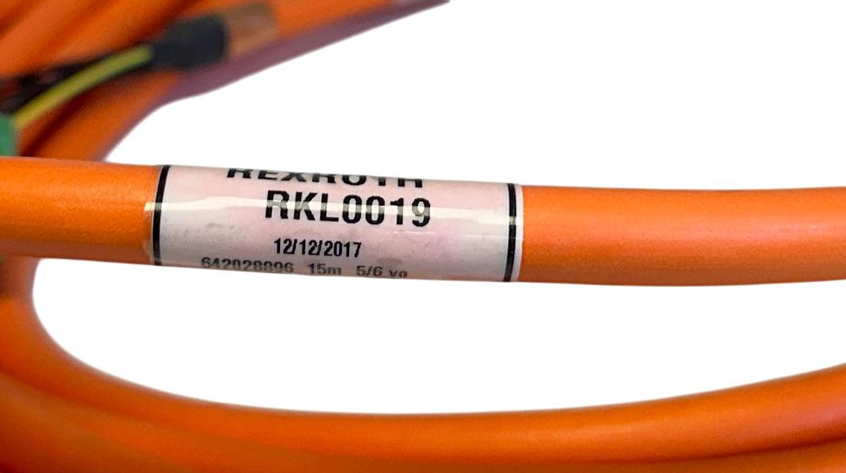 Used REXROTH RKL0019/015 / R911341793 SERVO MOTOR POWER CABLE 15M OEM NSNP