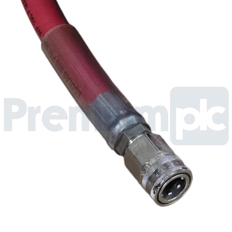 ECOLAB Red Hot Water Hose 800PSI WP 190°F MAX 50' w/Quick Disconnects S94783005