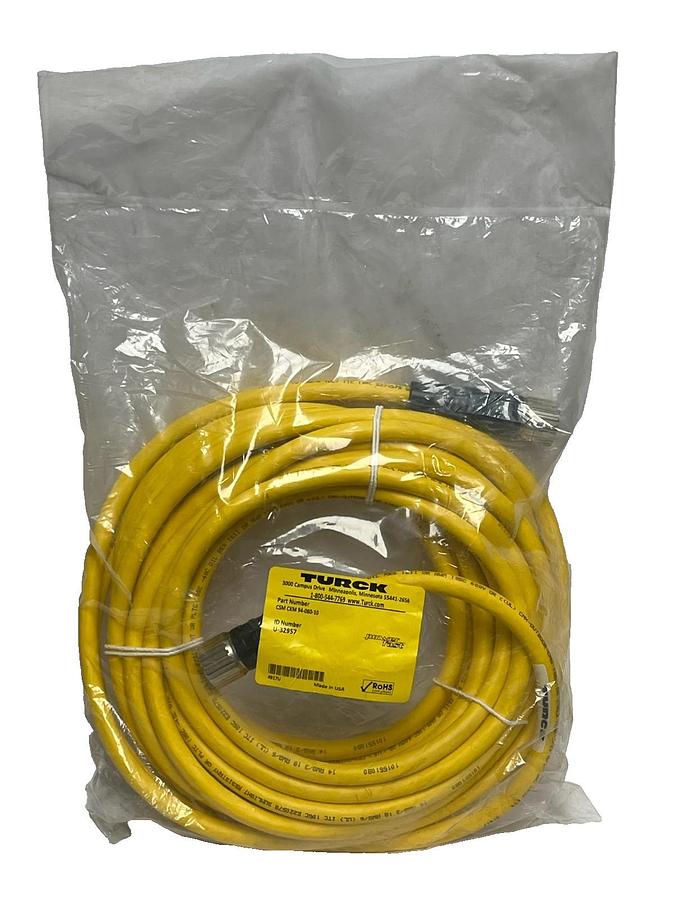 Used Turck CSM CKM 94-080-10 Powerfast Extension Cordset 4-Pin 10m , NSFS