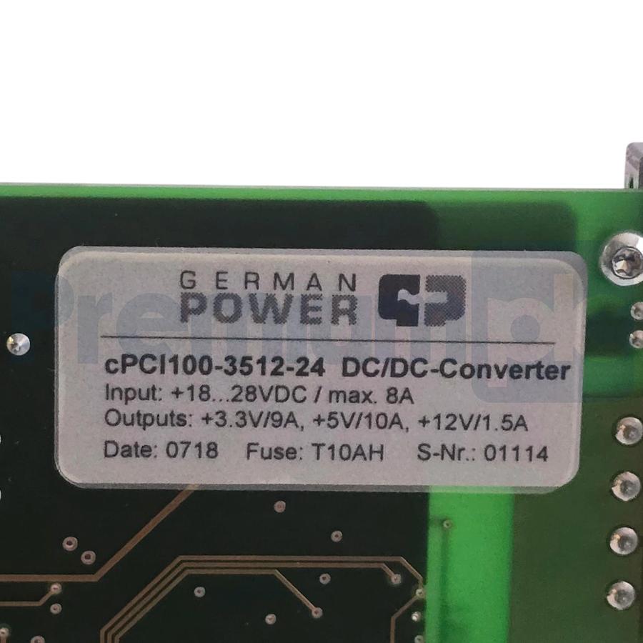 Used German Power cPCI100-3512-24 DC/DC-Converter Power Supply | Krones 0900883345