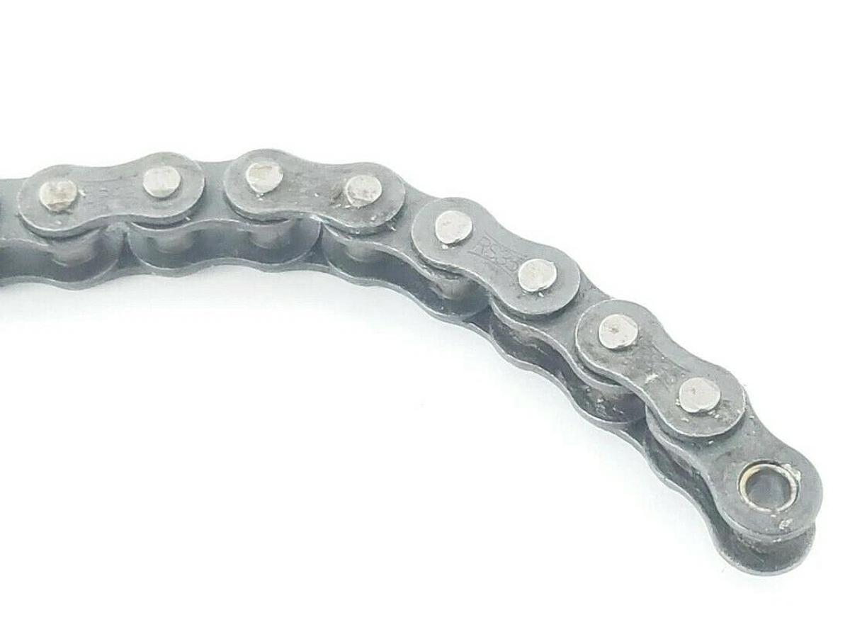 Used LOT OF 6 TSUBAKI RS35 ROLLER CHAINS, 3/8" PITCH, #35, ASSORTED LENGTHS