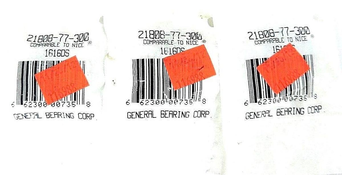 Used LOT OF 3 NEW GENERAL BEARINGS 21808-77-300 BALL BEARINGS 2180877300