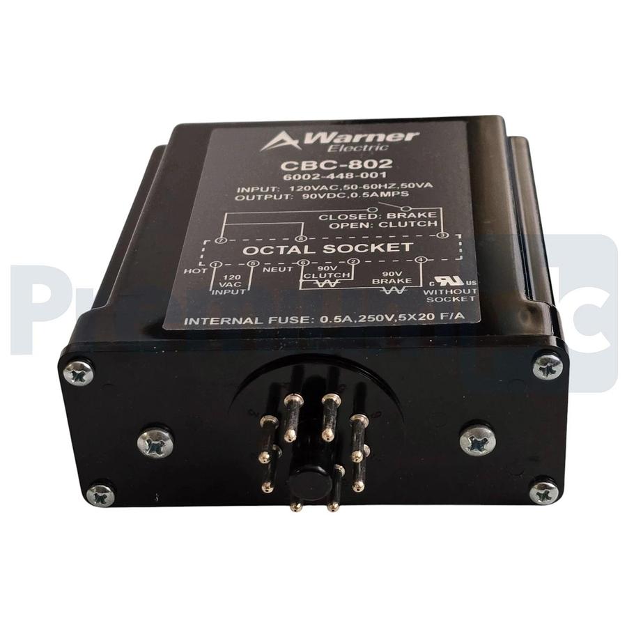 Warner Electric 6002-448-001 | CBC-802 Brake Power Supply 120VAC/90VDC NSNP