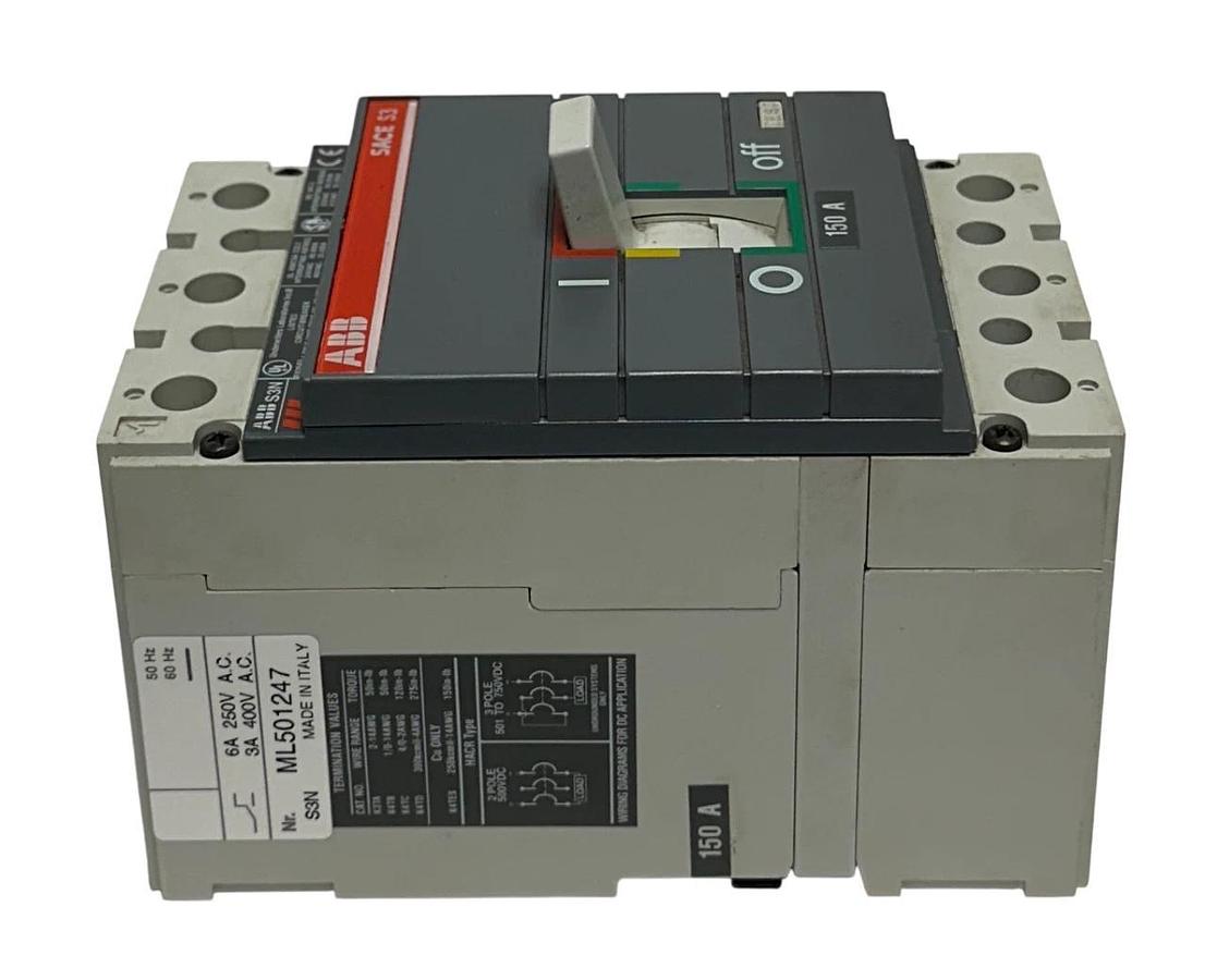 Used ABB SACE ISOMAX S3N150 / XR-2394 / S3N SACE S3 CIRCUIT BREAKER 150A 600V USNP