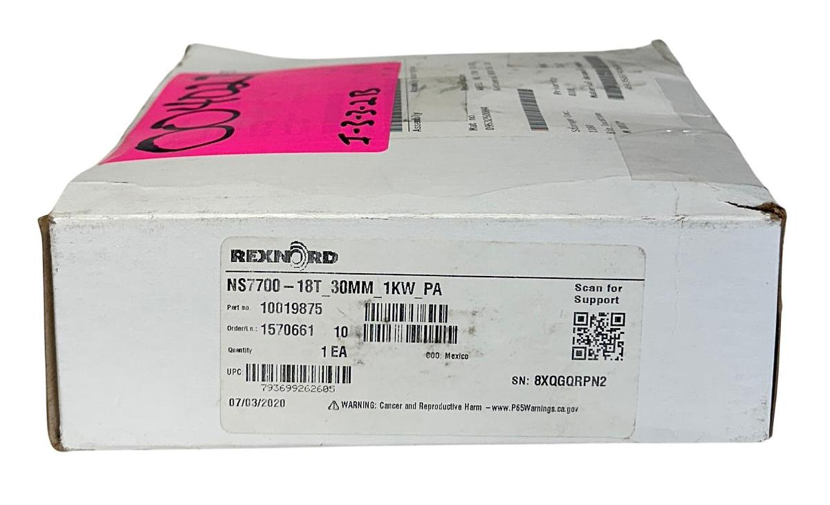 Used REXNORD NS7700-18T_30MM_1KW_PA / 10019875 TableTop & MatTop SPROCKET 30mm NSMP