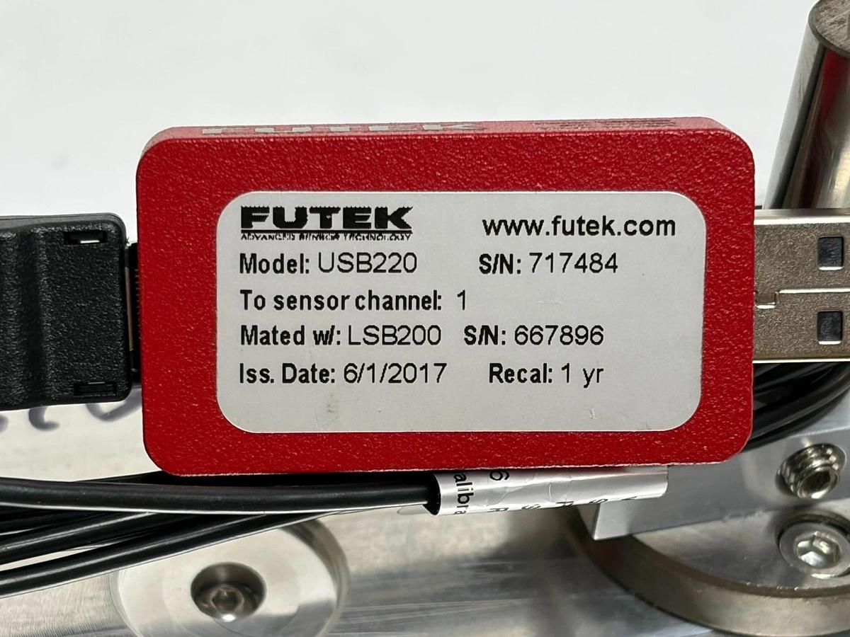 FUTEK LSB200 50lb Load Cell & USB220 Matching Kit - Polished Steel