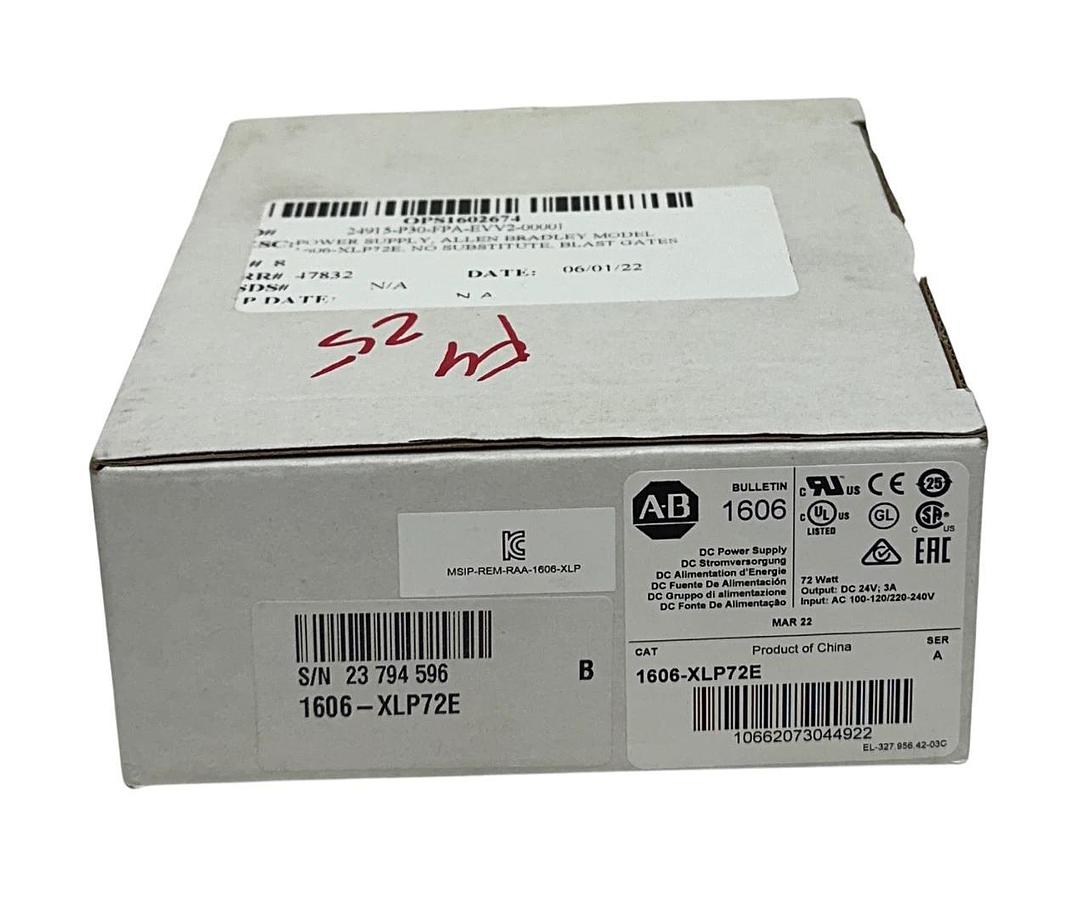 ALLEN BRADLEY 1606-XLP72E /A BULLETIN 1606 DC POWER SUPPLY 72W 24VDC OUTPUT NSMP