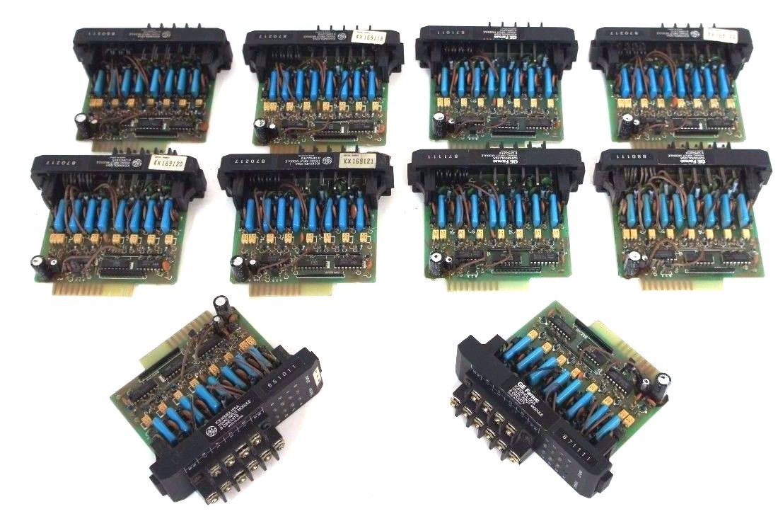 Used LOT OF 10 GE FANUC IC610MDL125A INPUT MODULES 115VAC, 8 CIRCUITS