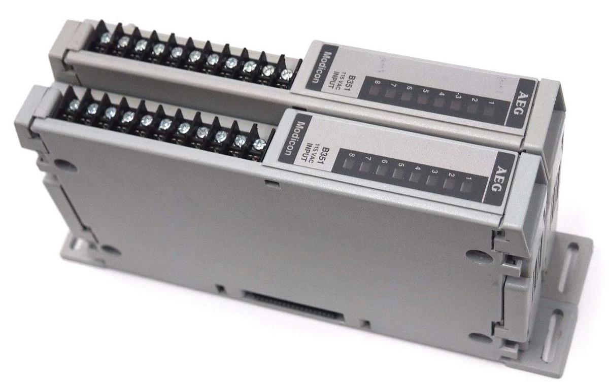 Used AEG MODICON AS-B351-001, 115VAC INPUT MODULE ASB351001 - LOT OF 2