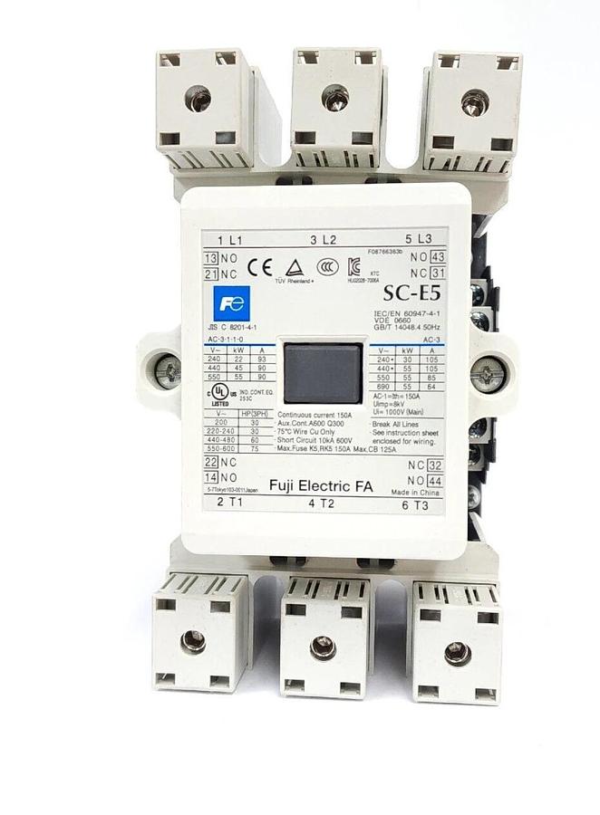 Used FUJI ELECTRIC SC-E5 CONTACTOR 3-POLE SCE5