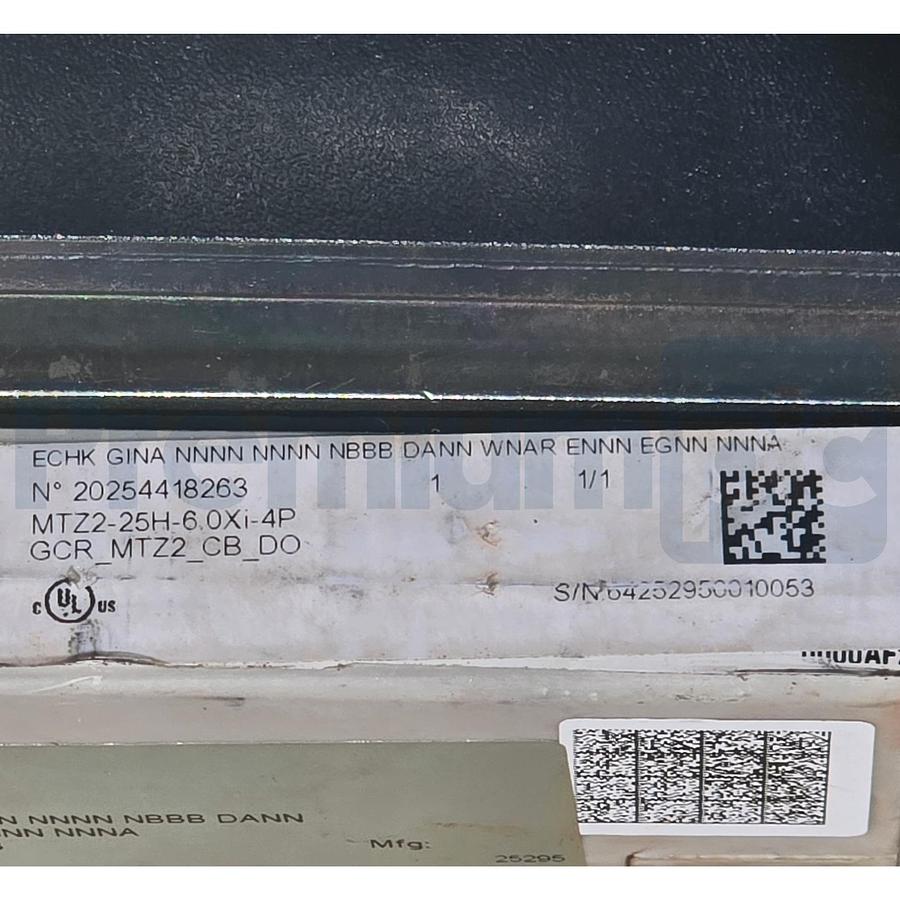Used Square D Schneider MTZ2-25H MicroLogic 6.0Xi Masterpact Circuit Breaker 2500A 4P