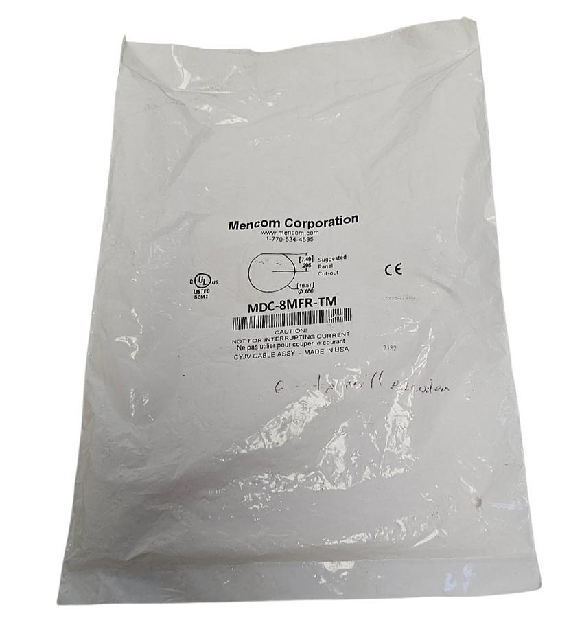 Used NEW MENCOM CORPORATION MDC-8MFR-TM 8 PL ML-FM THRU MOUNT RECEPTACLE
