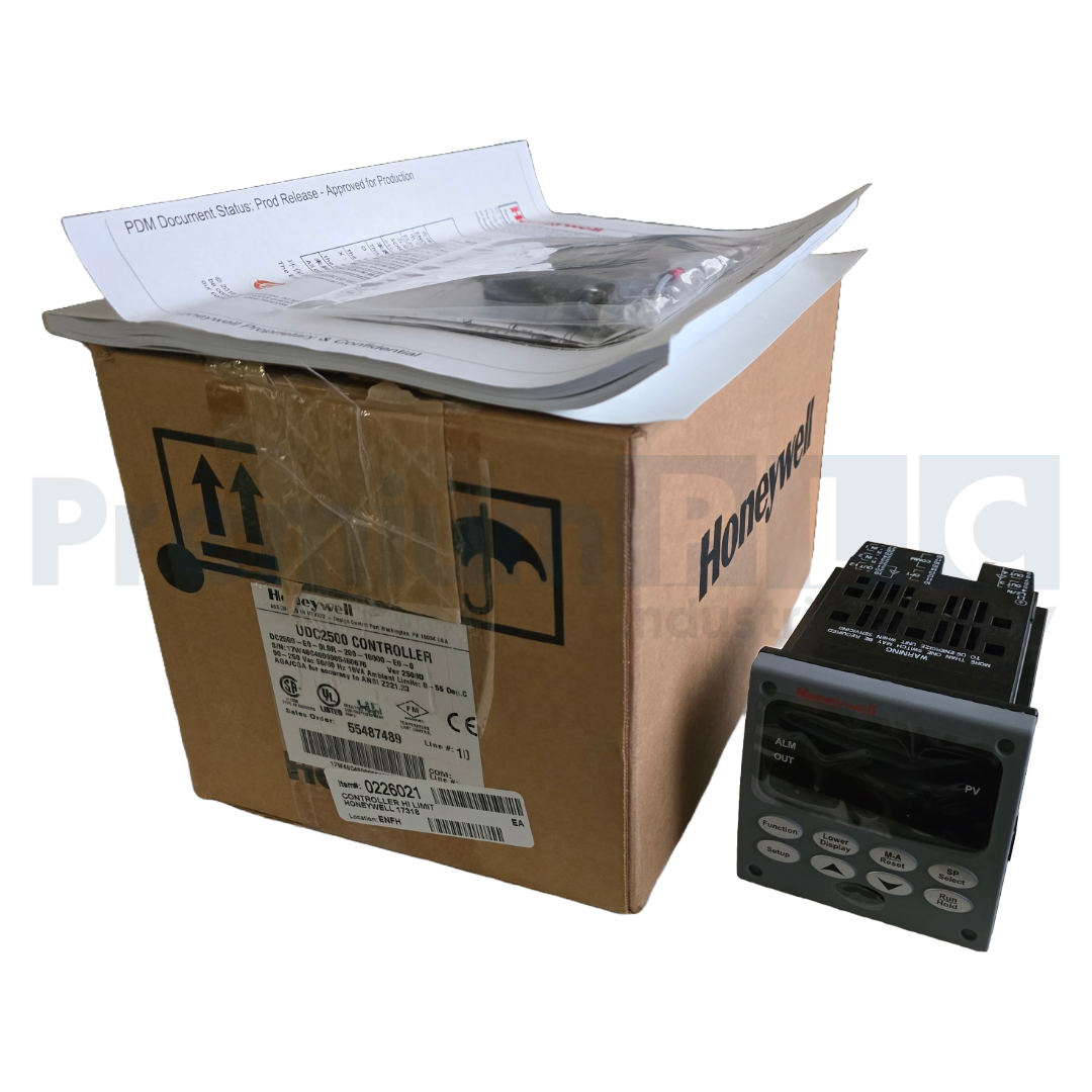Used HONEYWELL UDC2500 TEMP. HI LIMIT CONTROLLER DC2500-E0-0L0R-200-10000-E0-0 NSMP