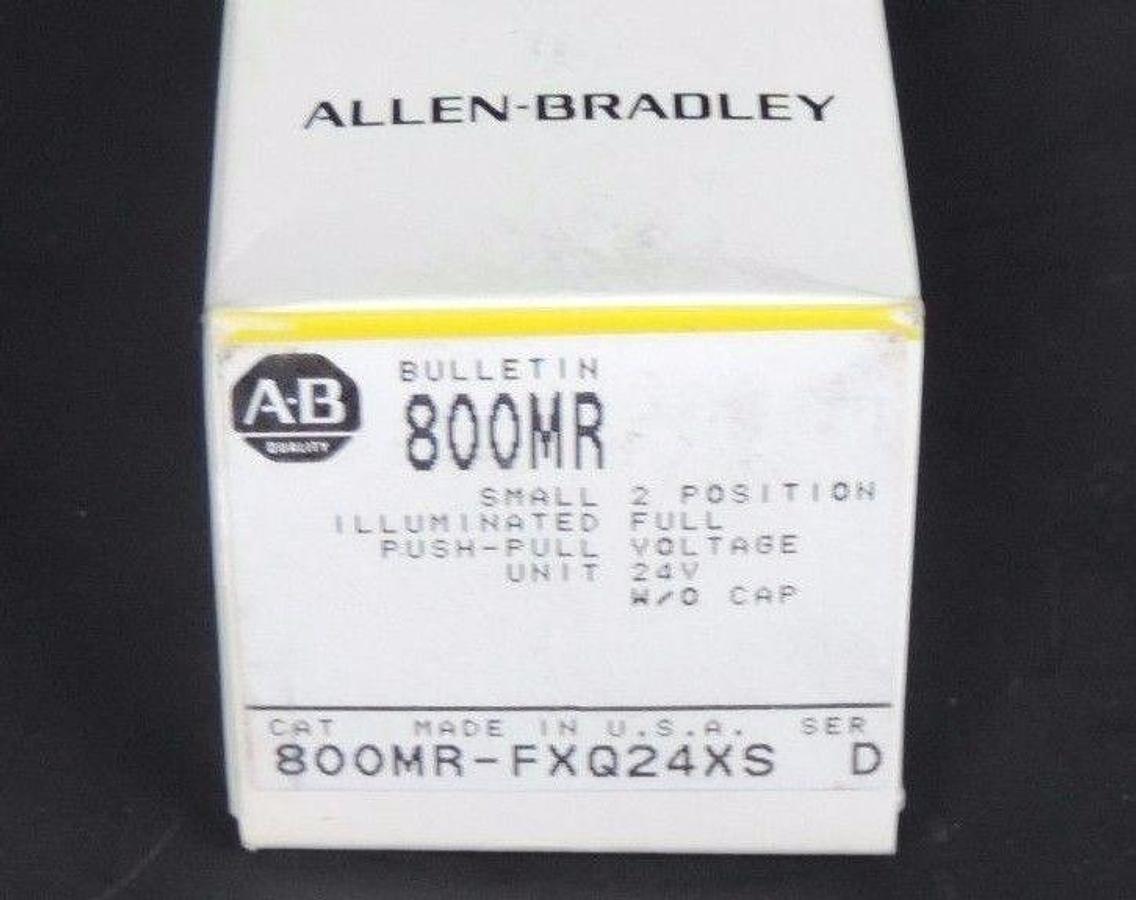 Used NIB ALLEN BRADLEY 800MR-FXQ24XS SER. D PUSHBUTTON 24V W/0 CAP 800MRFXQ24XS