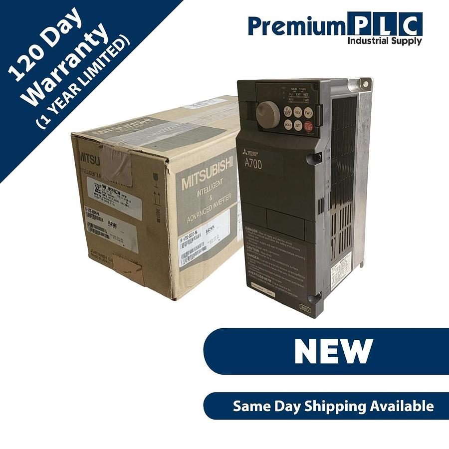 NEW MITSUBISHI FR-A720-00050-NA FREQROL FR-A700 VFD INVERTER 5A / 0.75kW / 1HP