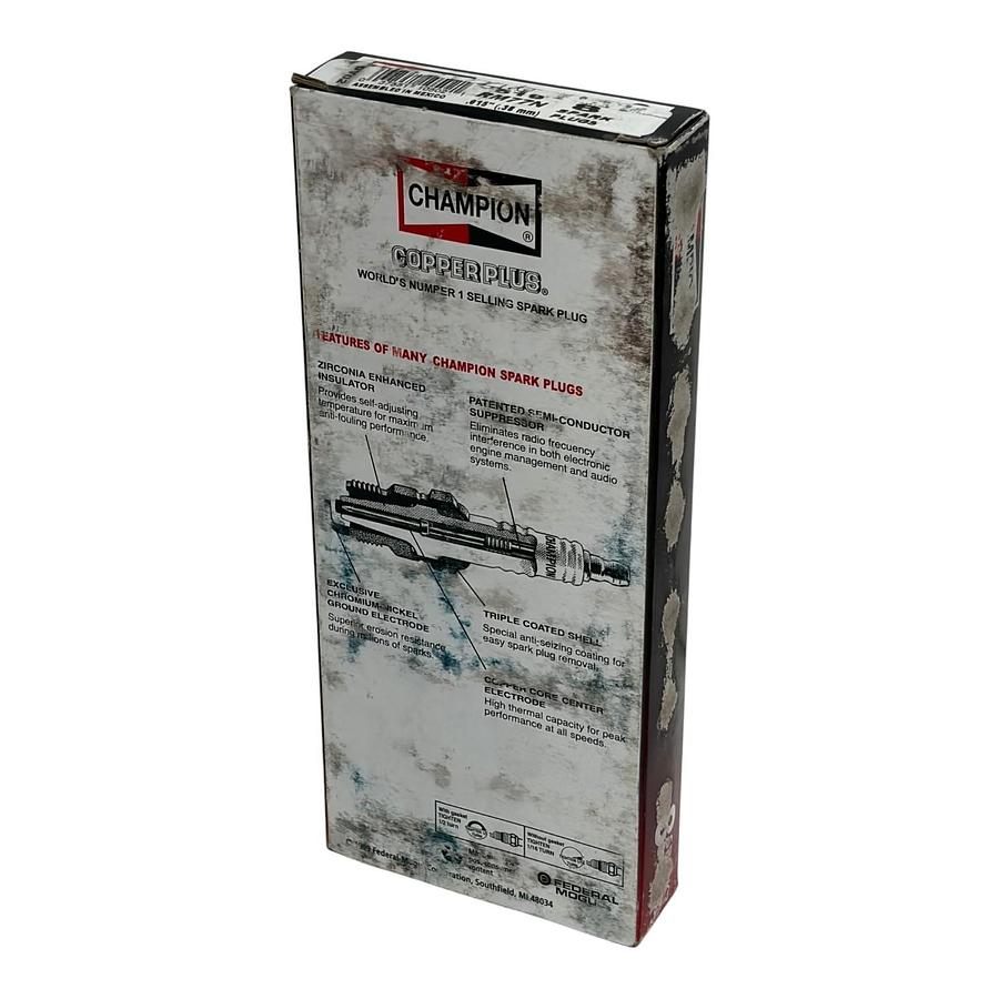 Used Box of 8 Genuine Champion Copper Plus 519 RM77N Spark Plugs