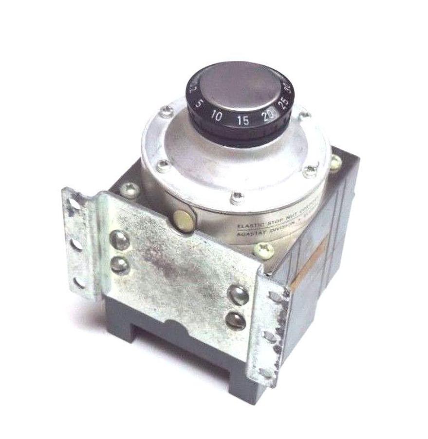 Used NIB AGASTAT 2422AD TIMING RELAY 120V, 60C, 2.5/50 SEC., 240VAC, 1/4HP, 10A