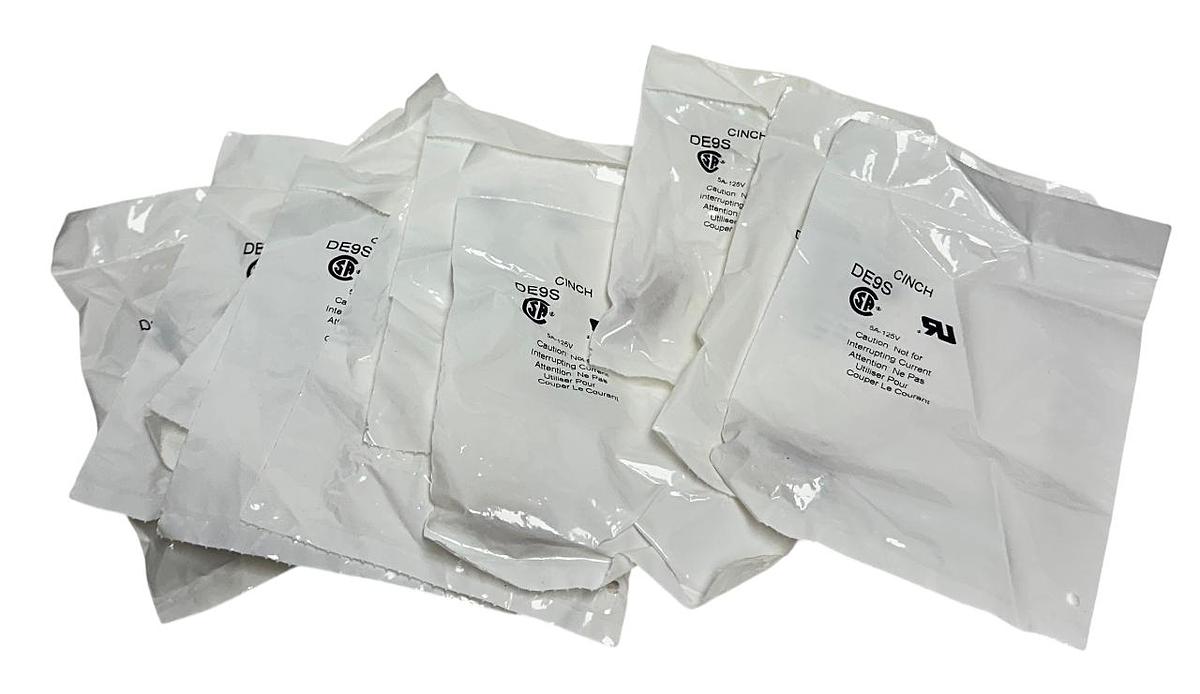 11 CINCH DE9S OEM COMMERCIAL D-SUBMINIATURE CONNECTORS 5A-125V SOCKET NSFS