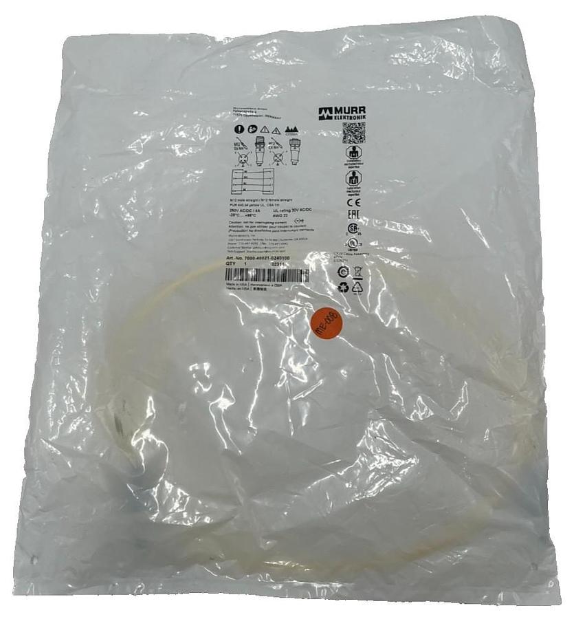 Used Murr Elektronik 7000-40021-0240100 Connection Cable M12 Male to Female 4-Pole 1m