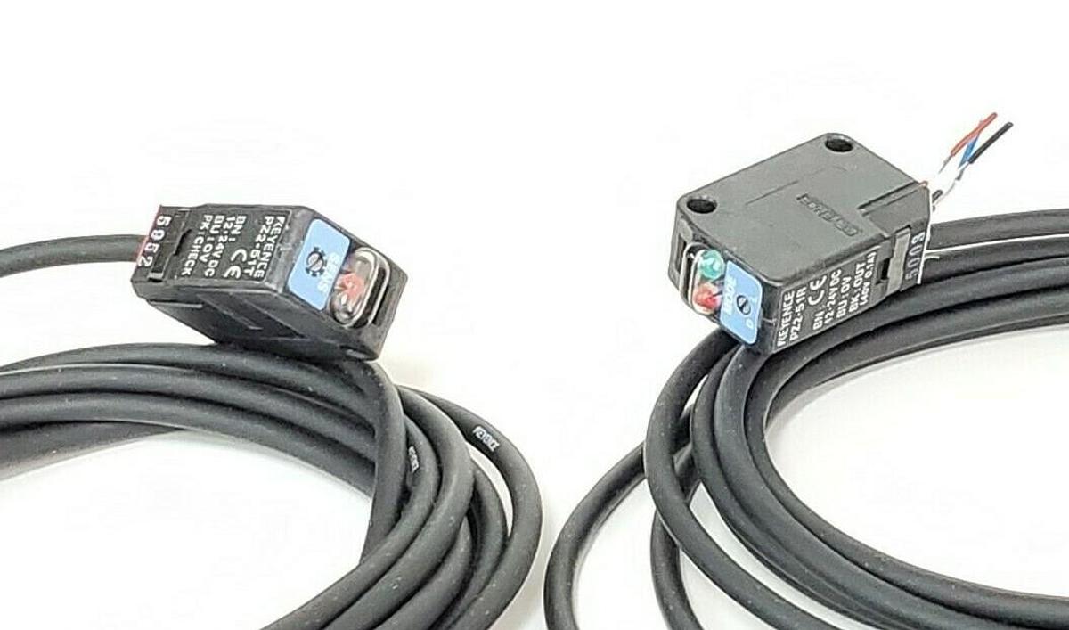 LOT OF 6 NIB KEYENCE PZ2-51 PHOTOELECTRIC SENSORS 7000MM RANGE W/AMPLIFIER PZ251