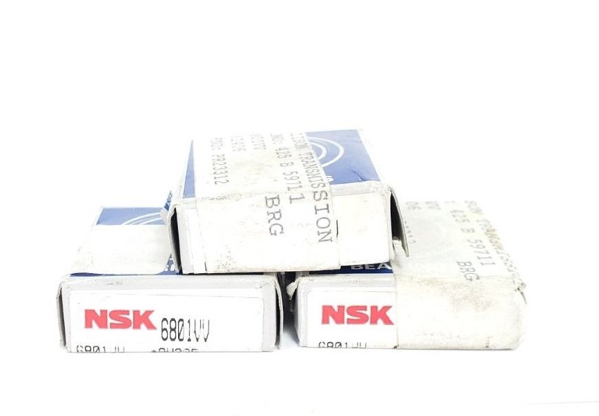 LOT OF 3 NIB NSK 6801VV SINGLE ROW BALL BEARINGS