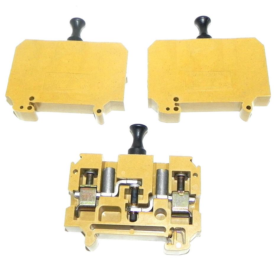 Used LOT OF 3 WEIDMULLER SAKC 10/35 TERMINAL BLOCKS 500V, WEID-140462