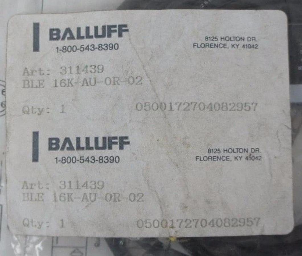 Used NEW BALLUFF BLE 16K-AU-0R-02 THRU BEAM PHOTOELECTRIC RECEIVER 311439