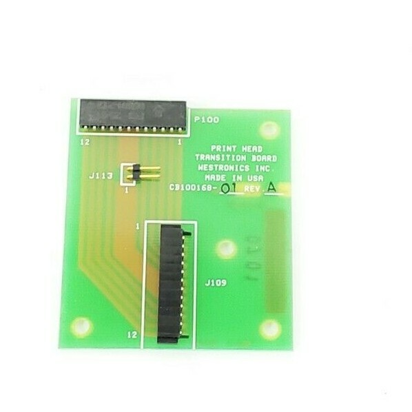 Used NEW WESTRONICS INC CB100168-01 TRANSITION BOARD FOR PRINT HEAD REV. A