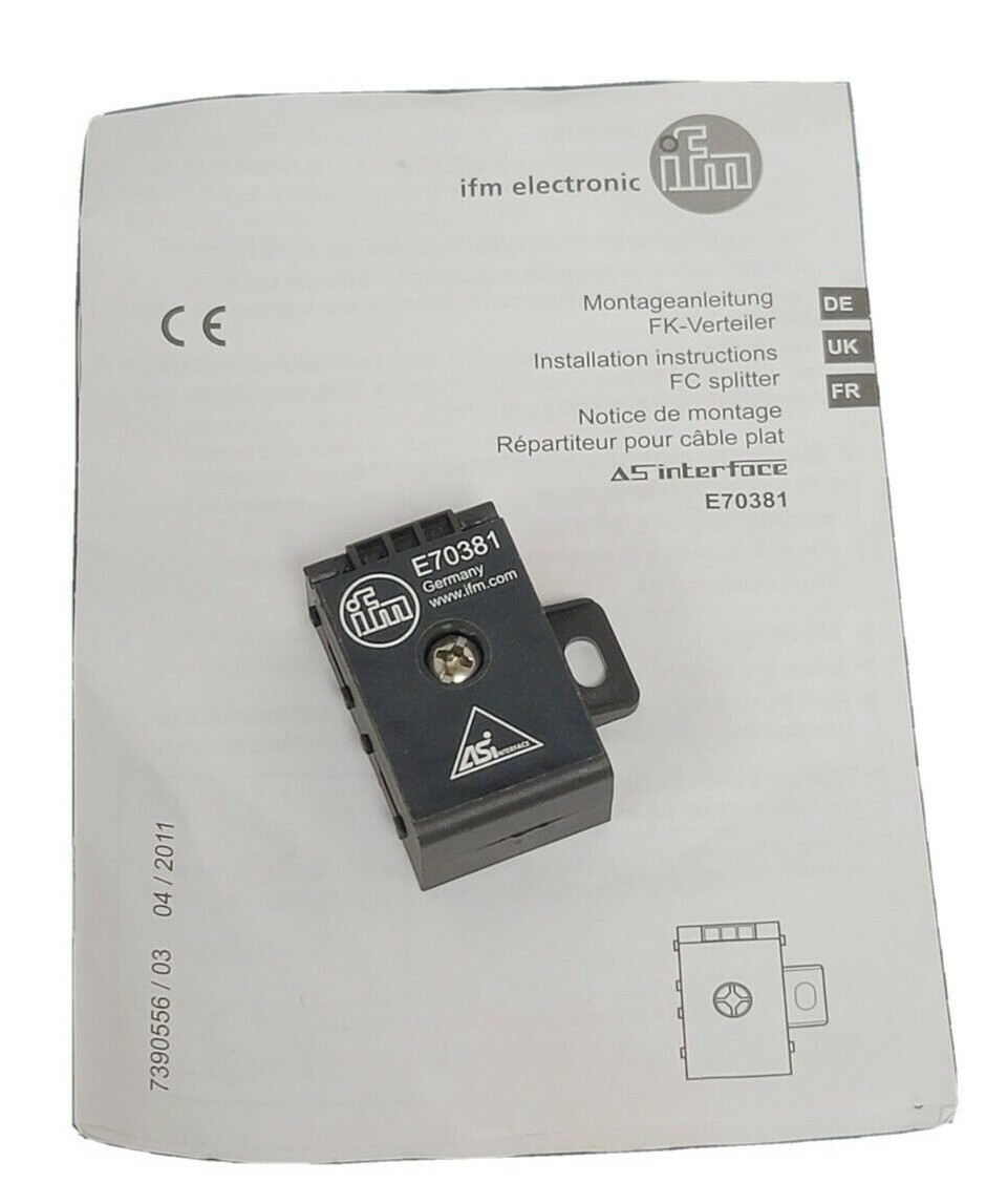 NEW IFM E70381 FLAT CABLE SPLITTER