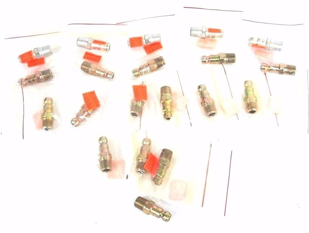 Used LOT OF 20 NEW HANSEN 21AP-25M COUPLER PLUGS 1/4" MALE QUICK CONNECT 21AP25M