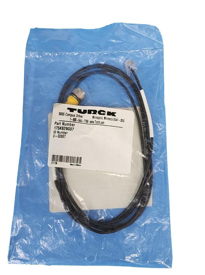 Used NEW TURCK 175K629G07 CABLE ASSEMBLY ID NO. U-30867