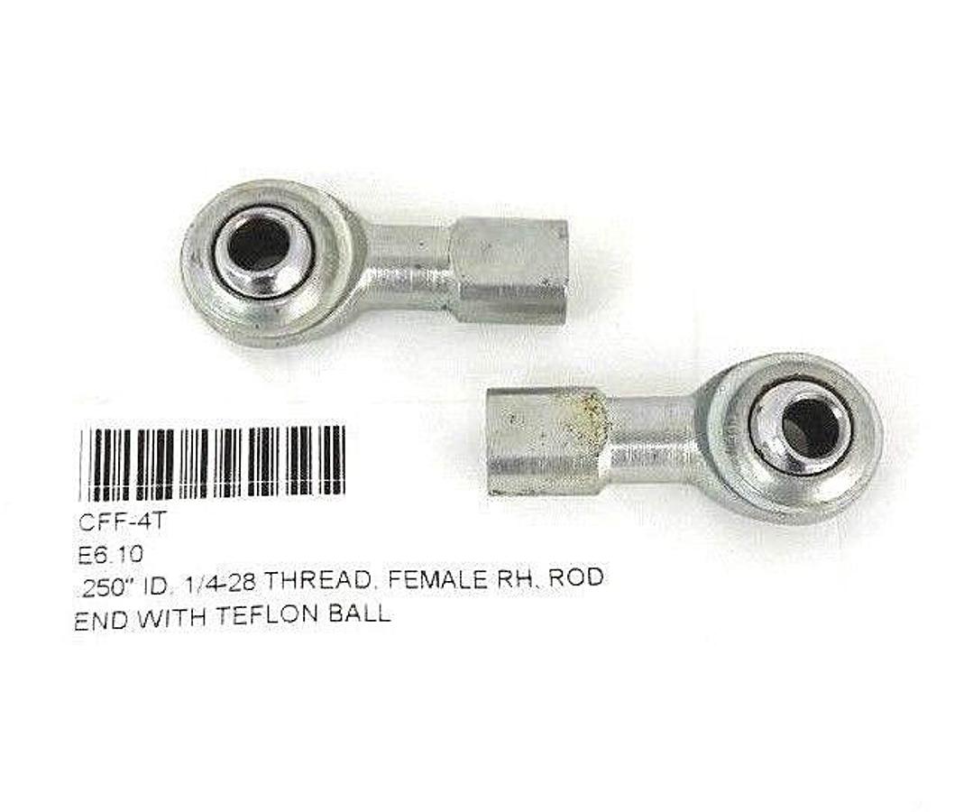 Used LOT OF 2 NEW SEALMASTER CFF-4T FEMALE RH, ROD ENDS W/ TEFLON BALL CFF4T