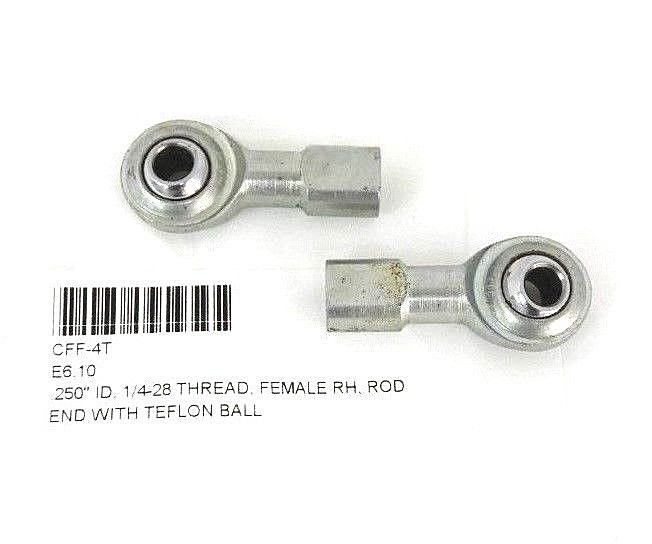 Used LOT OF 2 NEW SEALMASTER CFF-4T FEMALE RH, ROD ENDS W/ TEFLON BALL CFF4T