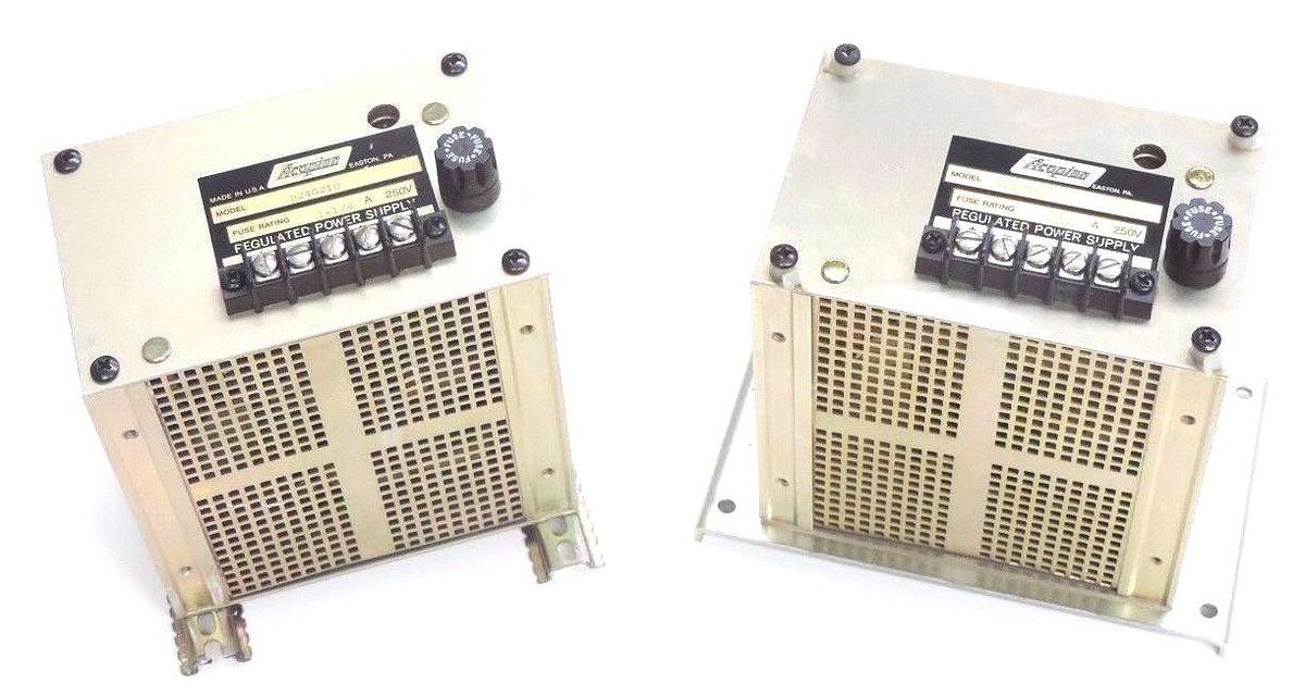 Used LOT OF 2 ACOPIAN B24G210 REGULATED POWER SUPPLIES 1-1/4A  250V