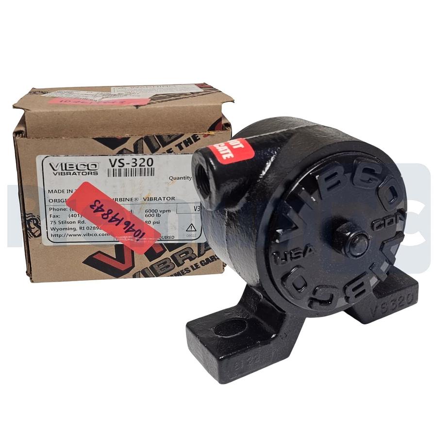 VIBCO VS-320 Pneumatic Turbine Vibrator 600lb Force 6000 VPM 3/8 NPT 80PSI NEW
