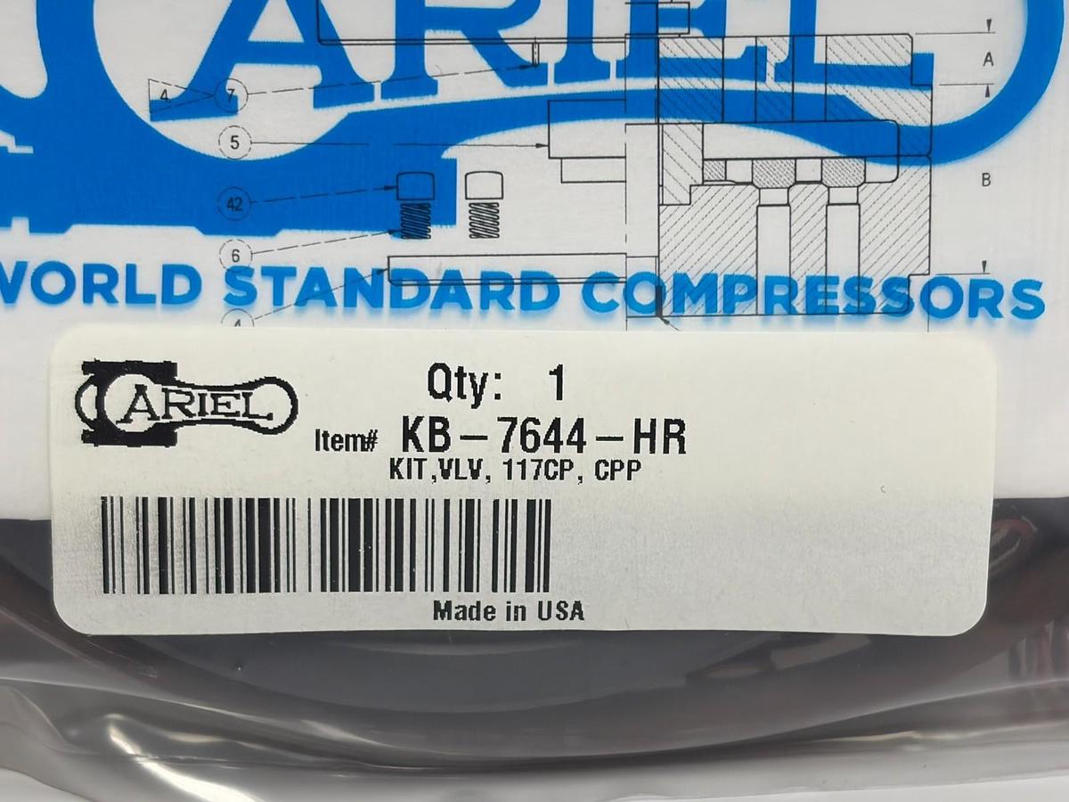 Ariel KB-7644-HR Compressor Valve Kit 117CP CPP OEM Rebuild Kit New