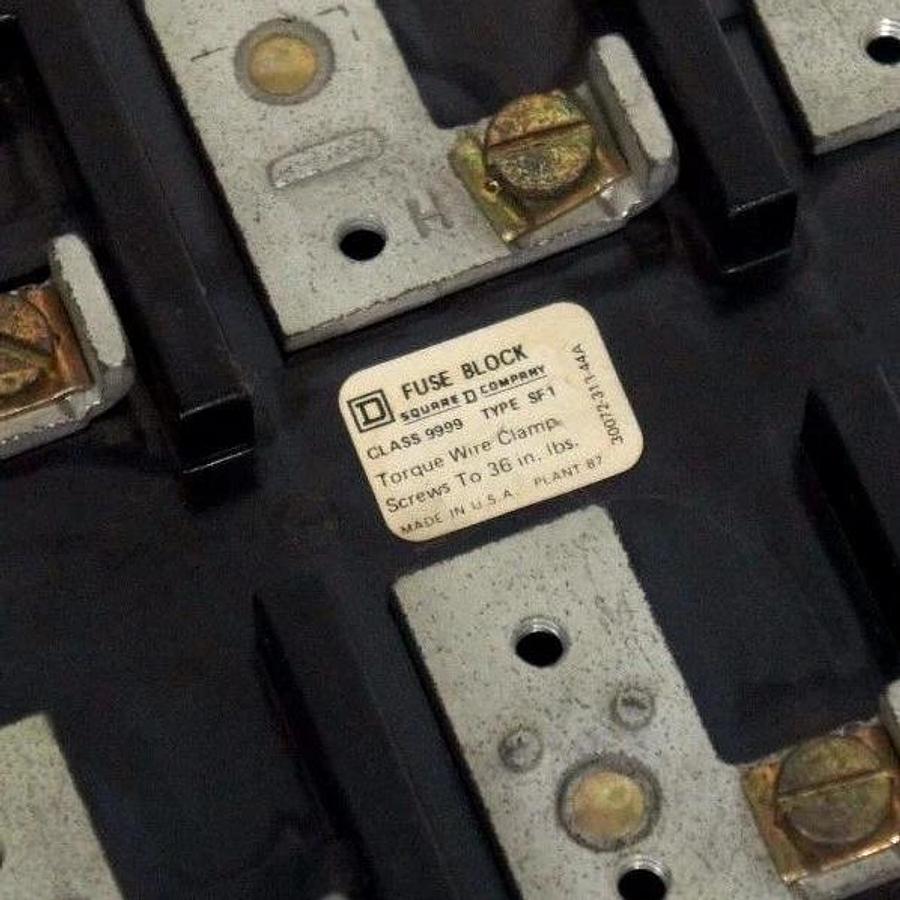Used SQUARE D 9999-SF1 FUSE BLOCK KIT SIZE 0 TYPE S, 9999SF1